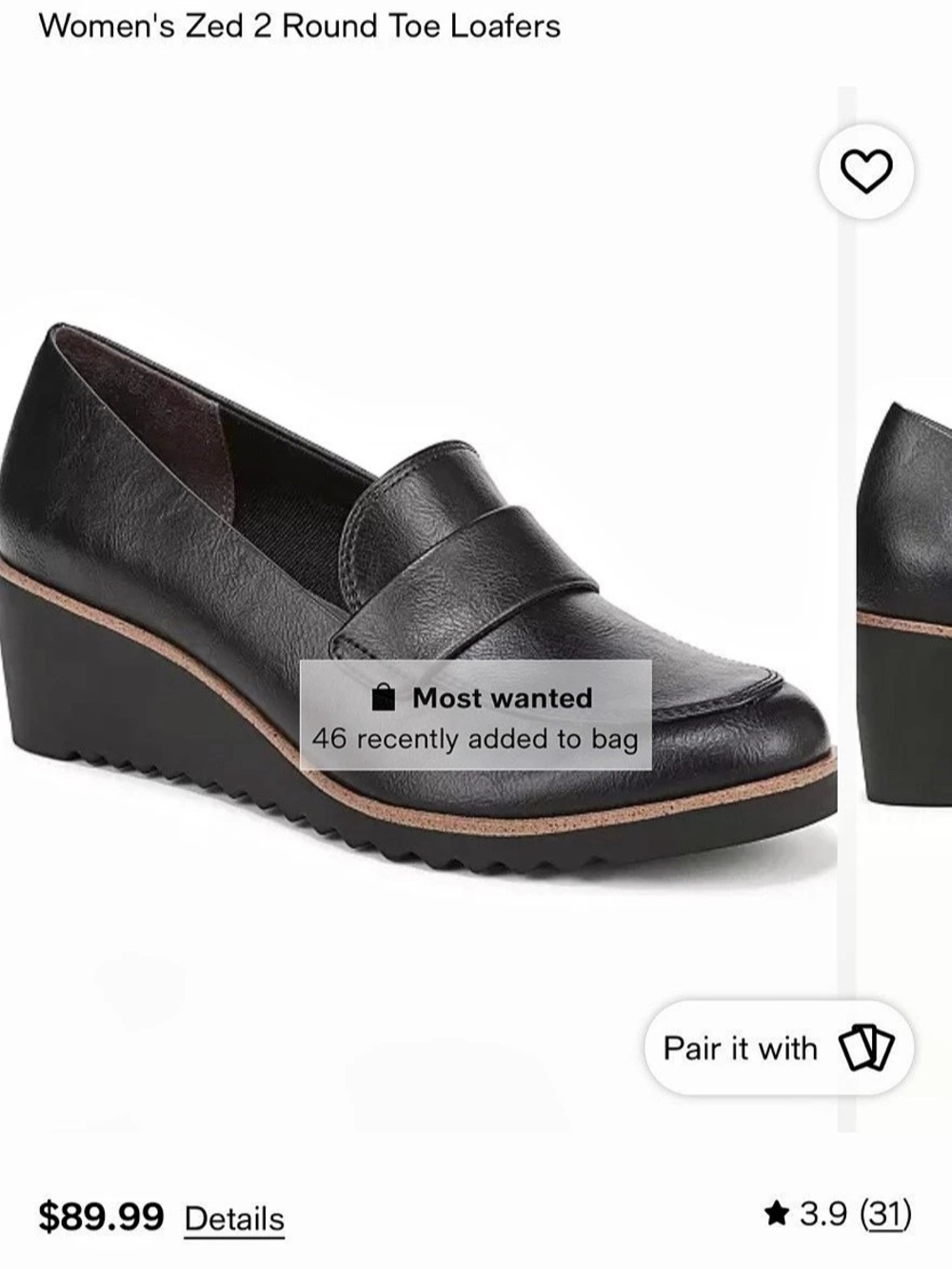 LifeStride Zed 2 Round Toe Loafers in Black